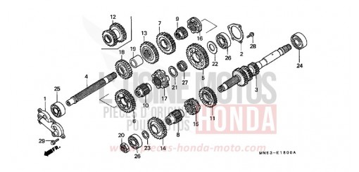 BOITE DE VITESSES GL1500AN de 1992